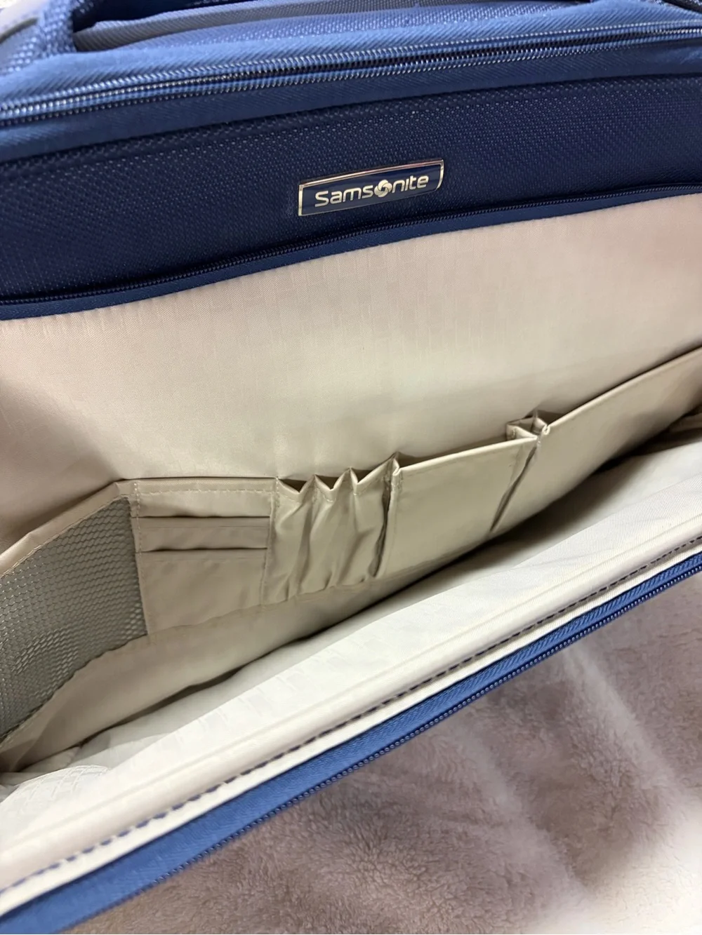 Samsonite Navy carry on bag